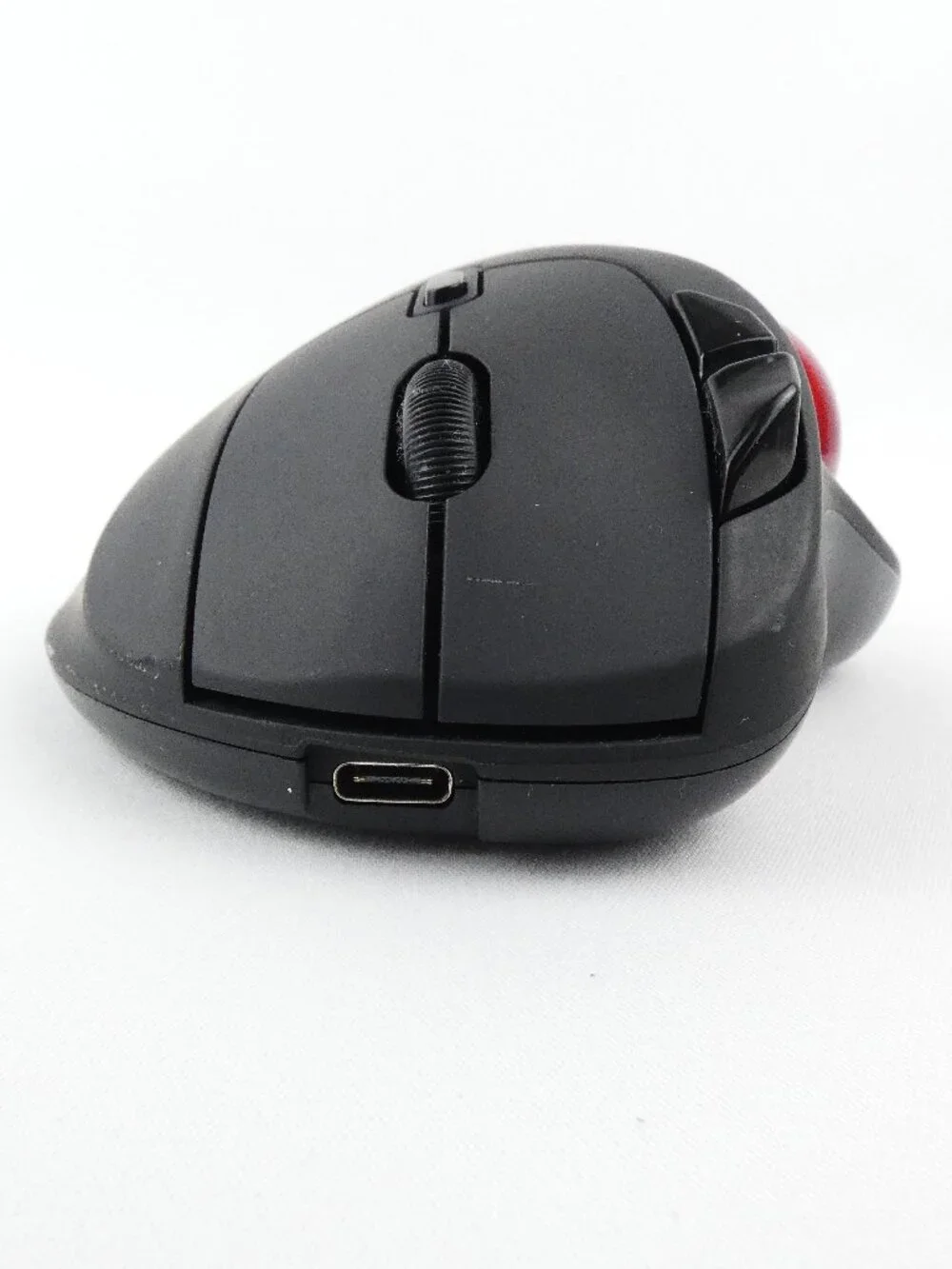 Nulea M501 Wireless Trackball Mouse Rechargeable 3 Device Connections Red Ball